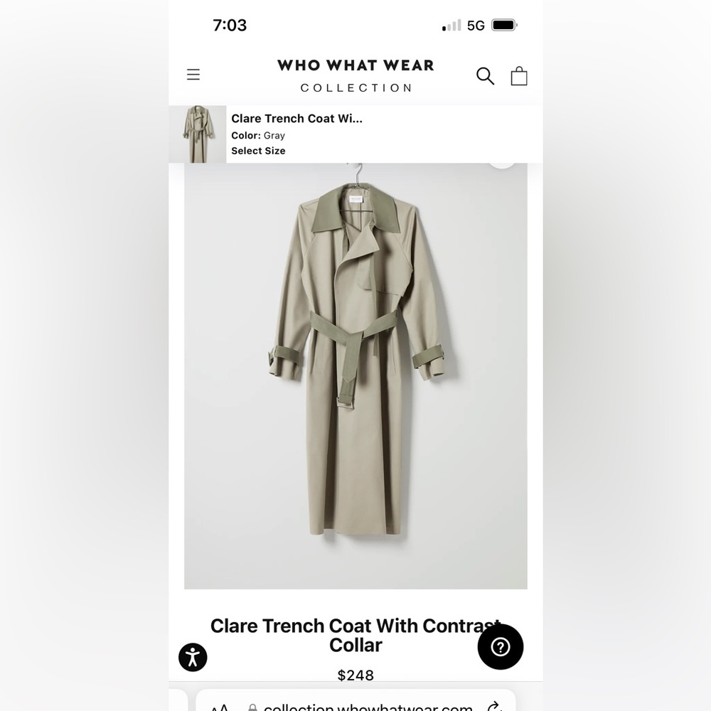 Who What Wear Trench Coat